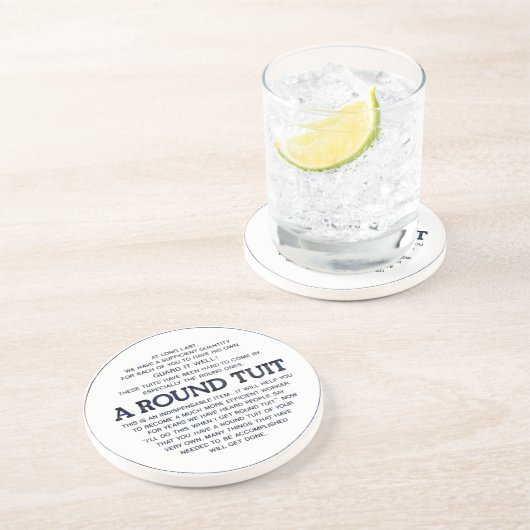 Dessous De Verre En Grès Un Tuit rond ! (Côté)