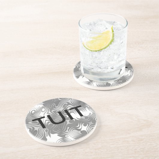 DESSOUS DE VERRE EN GRÈS UN TUIT ROND (Côté)