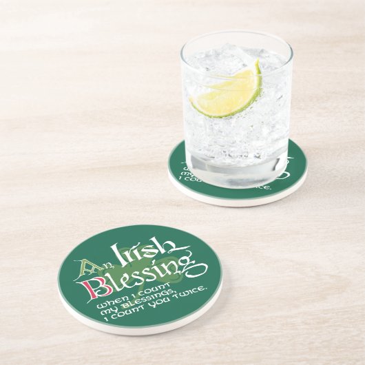Dessous De Verre En Grès Une bénédiction irlandaise (Côté)