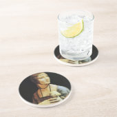 Dessous De Verre En Grès Une dame avec une mine par Léonard de Vinci (Côté)