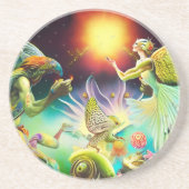 Dessous De Verre En Grès Une époque de peinture à l'huile repensée (Devant)