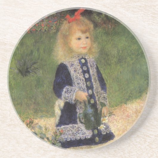 Dessous De Verre En Grès Une fille à la canne d'arrosage par Pierre Renoir (Devant)