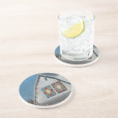 Dessous De Verre En Grès Une Grange Avec Deux Places (Côté)