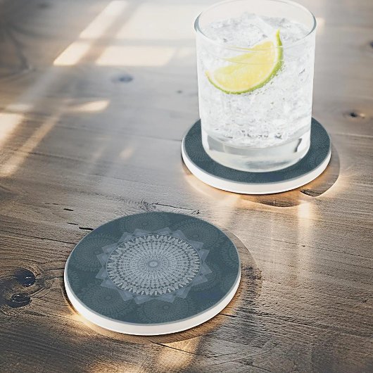 Dessous De Verre En Grès Une initiation du cercle bleu de masse