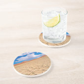 Dessous De Verre En Grès Une plaine désertique fissurée (Côté)