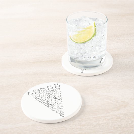 Dessous De Verre En Grès Une tranche de graphique de pi (Côté)