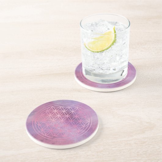 Dessous De Verre En Grès Union – Fleur de Vie (Côté)