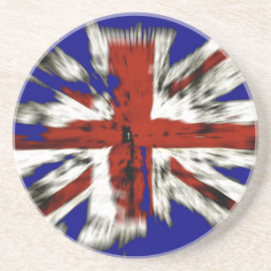 Dessous De Verre En Grès Union Jack britannique en détresse