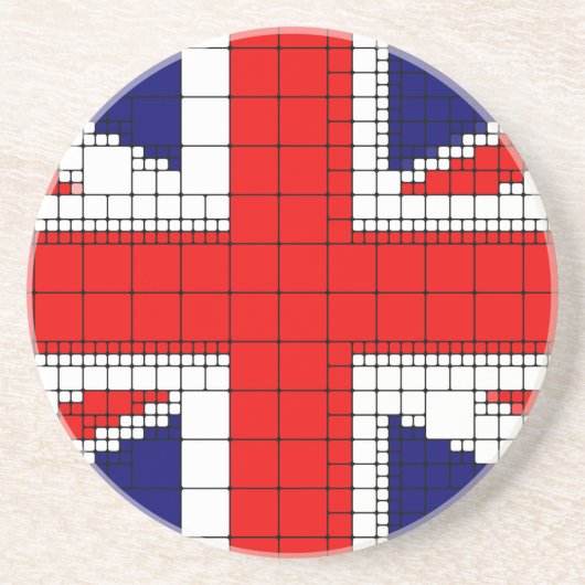 Dessous De Verre En Grès Union jack flag uk patriotique (Devant)