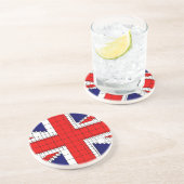 Dessous De Verre En Grès Union jack flag uk patriotique (Côté)