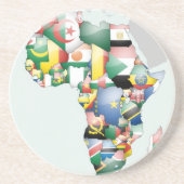 Dessous De Verre En Grès Unité dans la diversité : Collection des drapeaux (Devant)