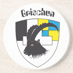 Dessous De Verre En Grès Untersetzer Grischun Svizra
