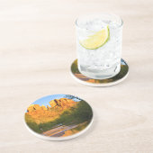 Dessous De Verre En Grès USA, Arizona. Le Rocher De La Cathédrale Au Couche (Côté)