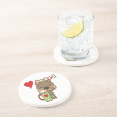 Dessous De Verre En Grès Vacances d'amour de cacao d'ours (Côté)