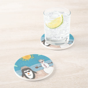 Dessous De Verre En Grès Vacances de Noël