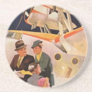 Dessous De Verre En Grès Vacances familiales vintage en hydravion à hélices