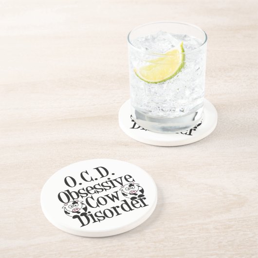 Dessous De Verre En Grès Vache drôle (Côté)