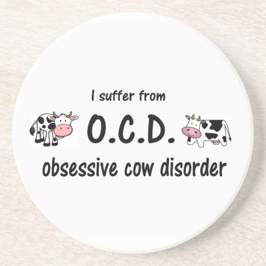 Dessous De Verre En Grès Vache OCD (Devant)