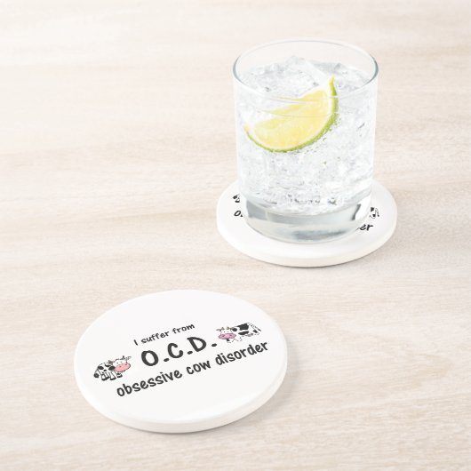 Dessous De Verre En Grès Vache OCD (Côté)