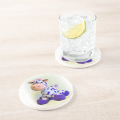 Dessous De Verre En Grès Vache pourpre (Côté)