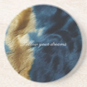 Dessous De Verre En Grès Vachette bleue (Devant)