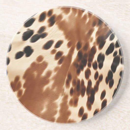 Dessous De Verre En Grès Vachette Brown occidentale (Devant)