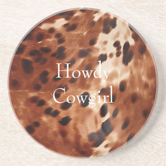 Dessous De Verre En Grès Vachette noire Brown (Devant)