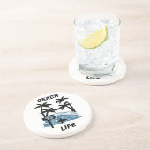 Dessous De Verre En Grès Vague d'eau amusante (Côté)