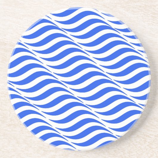 Dessous De Verre En Grès Vagues bleues (Devant)