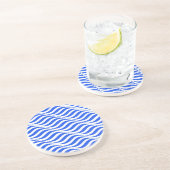 Dessous De Verre En Grès Vagues bleues (Côté)