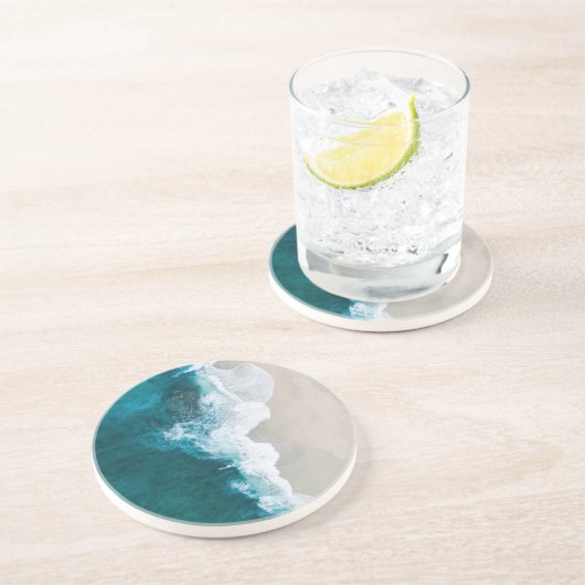 Dessous De Verre En Grès Vagues maritimes - Côte des Maldives (Côté)