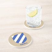Dessous De Verre En Grès Valdez Bouclier héraldique (Côté)