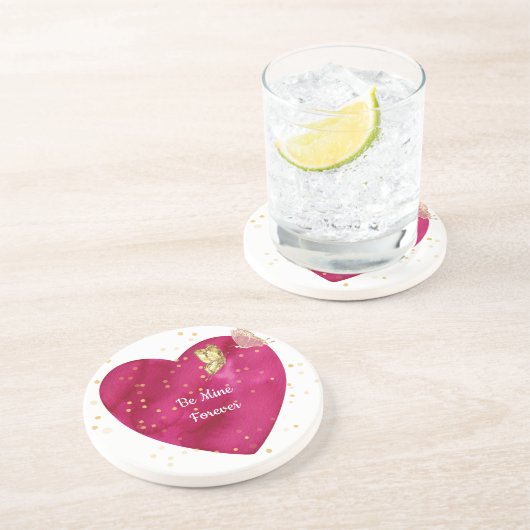 Dessous De Verre En Grès Valentine Heart  Coaster (Côté)