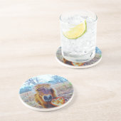 Dessous De Verre En Grès Valentine Heart Horse (Côté)