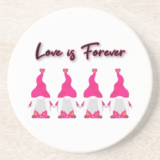 Dessous De Verre En Grès valentines gnomes (Devant)