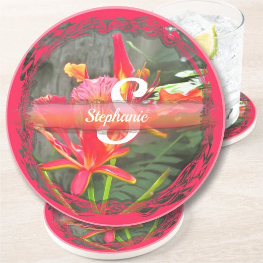 Dessous De Verre En Grès Vallarta Flaming Beauty 1583 Sandstone