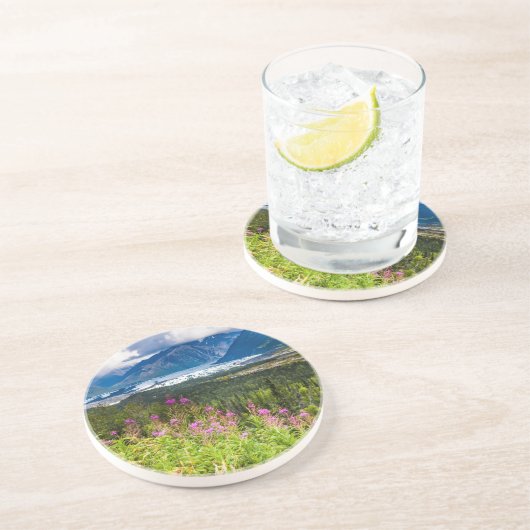 Dessous De Verre En Grès Vallée de Matanuska, centre-sud de l'Alaska (Côté)