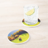 Dessous De Verre En Grès Vallée verte (Côté)