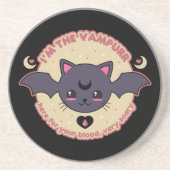 Dessous De Verre En Grès Vampurr Déplaisant Cute Halloween (Devant)