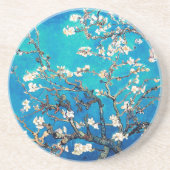 Dessous De Verre En Grès Van Gogh Almond Blossoms bleu turquoise (Devant)