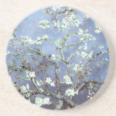 Dessous De Verre En Grès Van Gogh Almond Blossoms en acier bleu (Devant)