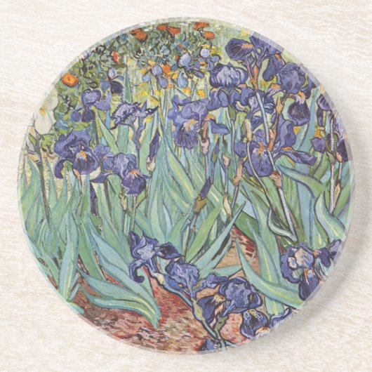 Dessous De Verre En Grès Van Gogh Irises Peinture impressionniste (Devant)