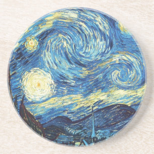 Dessous De Verre En Grès Van Gogh l'art vintage de la nuit étoilée 1889