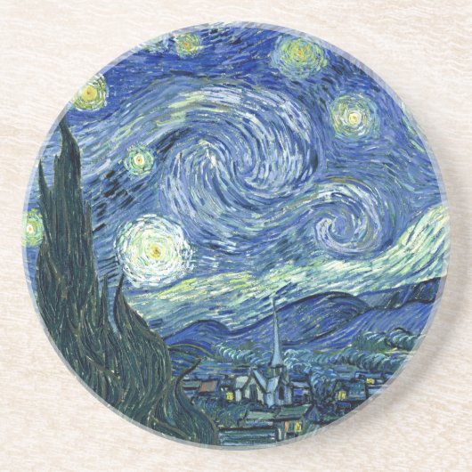 Dessous De Verre En Grès Van Gogh - Nuit étoilée (Devant)