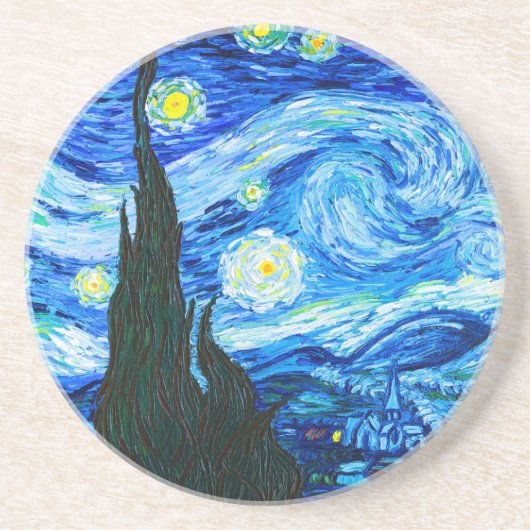 Dessous De Verre En Grès Van Gogh Starry Night (Devant)