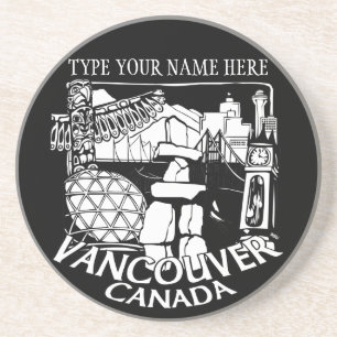 Dessous De Verre En Grès Vancouver Souvenir Coaster Personalized Gifts