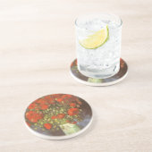 Dessous De Verre En Grès Vase avec des coquelicots rouges de Vincent van Go (Côté)