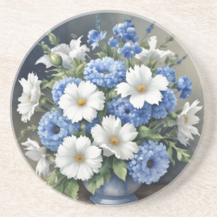 Dessous De Verre En Grès Vase de fleurs élégant aquarelle