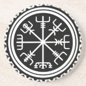 Dessous De Verre En Grès Végétal Viking Compas Nautique (Devant)