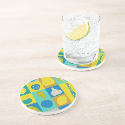 Dessous De Verre En Grès Veggie Blocks I (Côté)